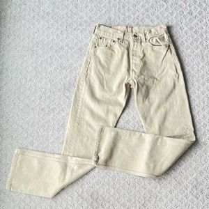 Levi’s 501 tan straight leg jeans